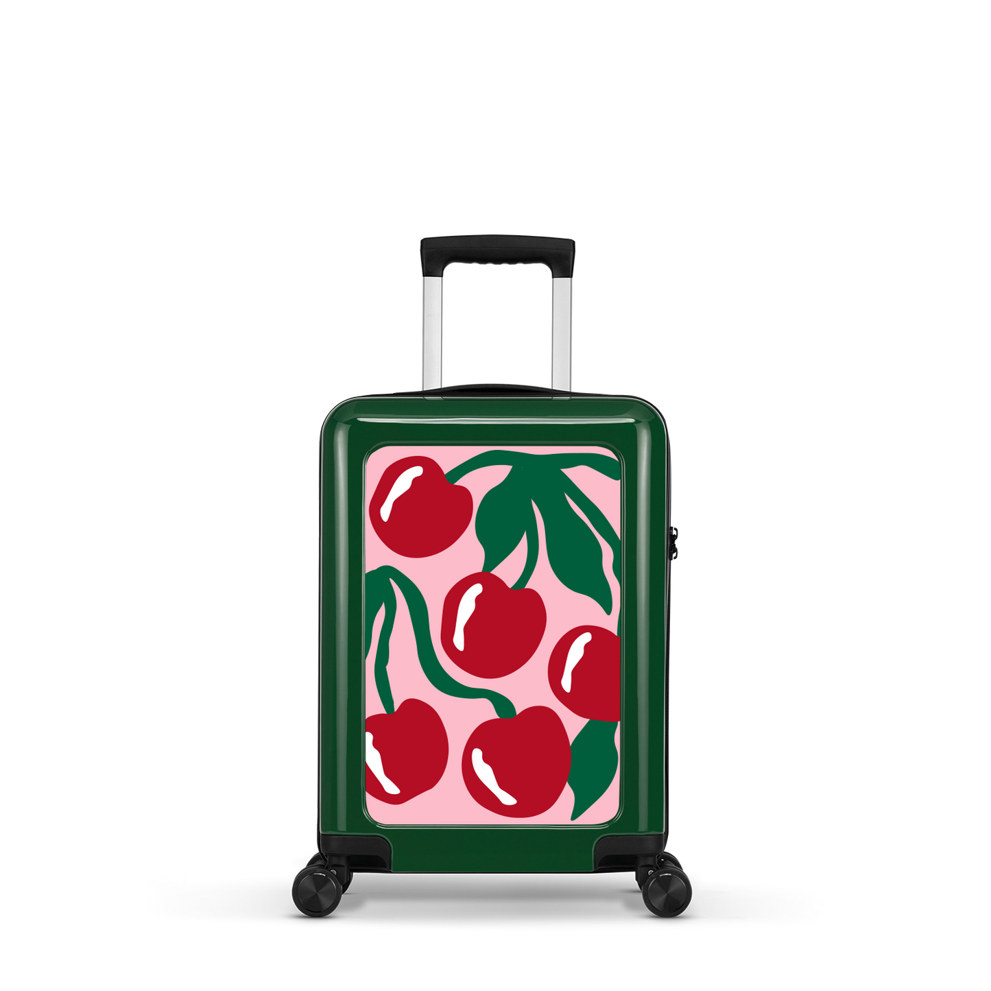 Cherries - Donkergroen - Handbagage (55 cm)